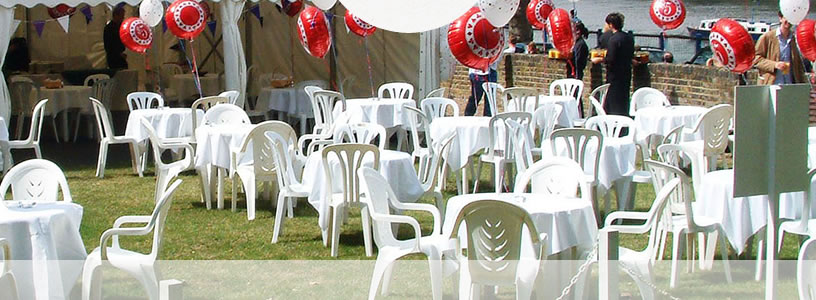 An Open Marquee on the Winchester House Lawn